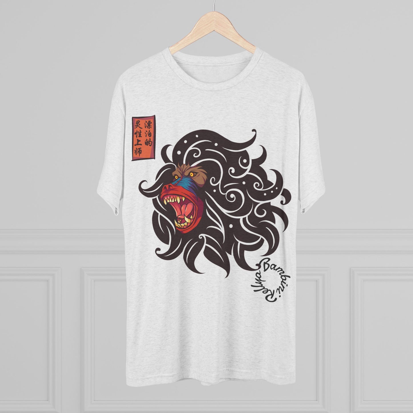 The Holy Mandrill Baboon Tri-Blend Crew Tee