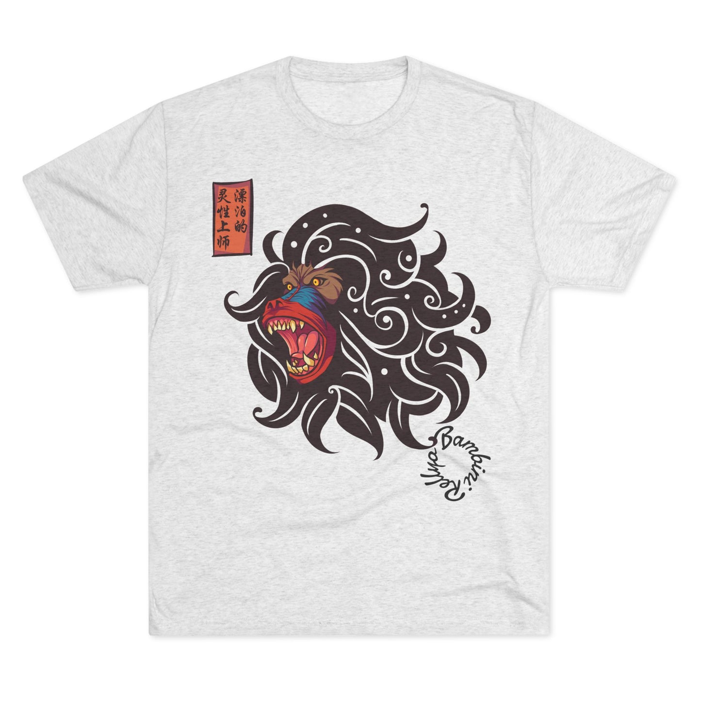 The Holy Mandrill Baboon Tri-Blend Crew Tee